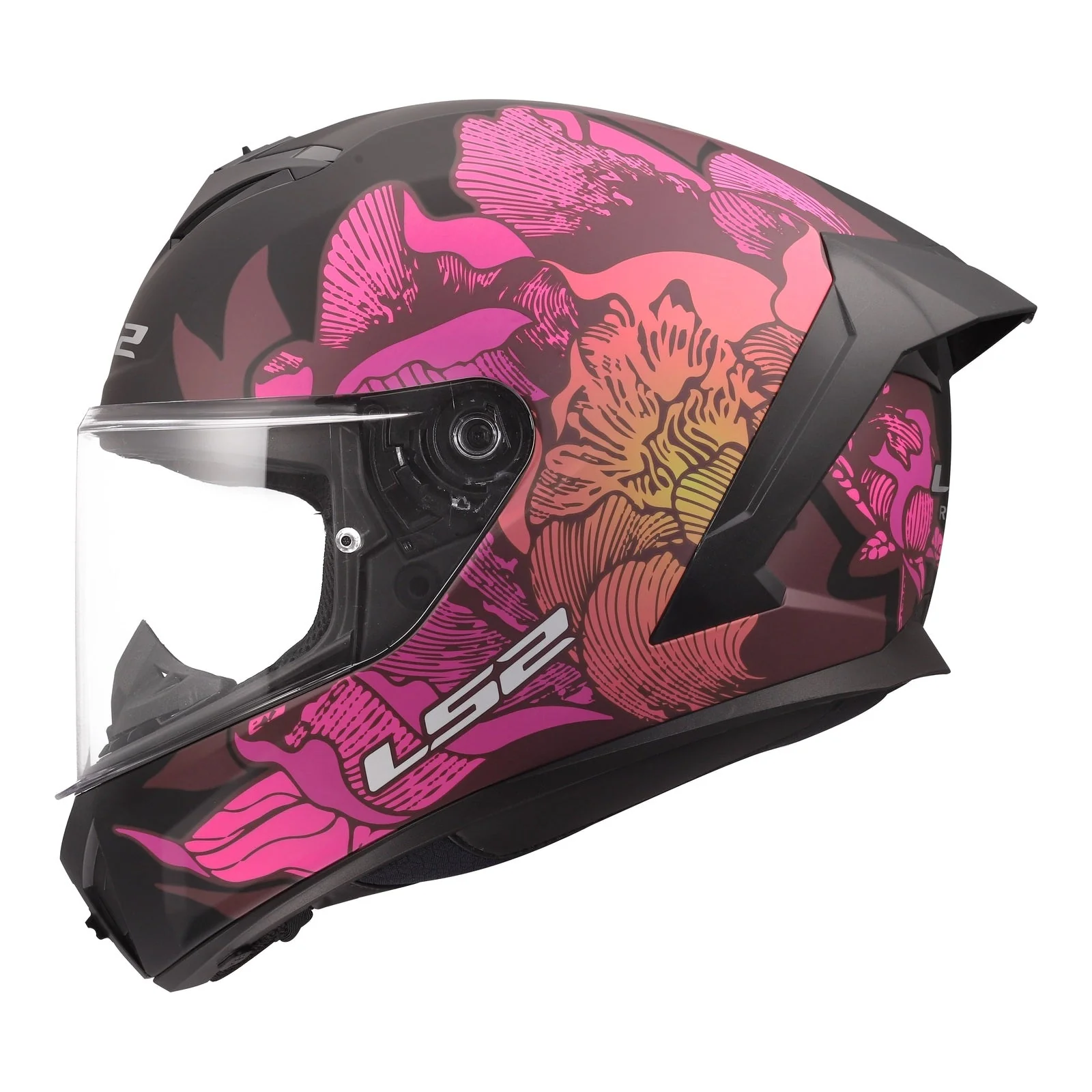 LS2 FF820 Rapid III Poppies II Helmet – Black / Pink - Image 3