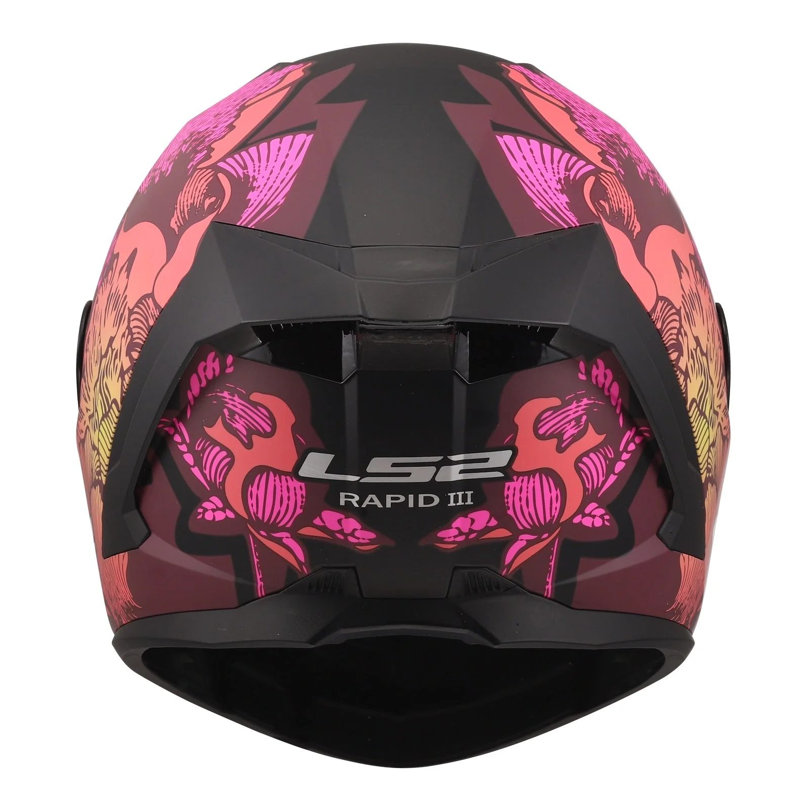 LS2 FF820 Rapid III Poppies II Helmet – Black / Pink - Image 5