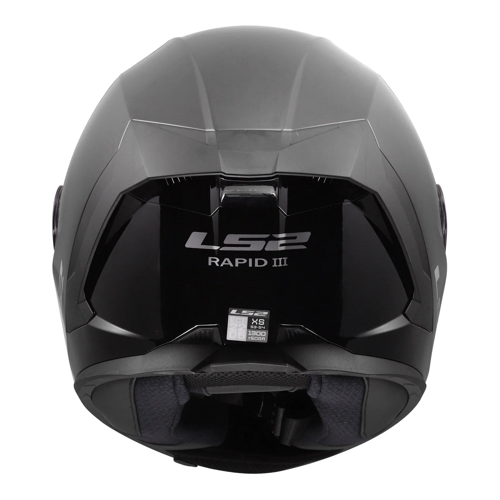 LS2 FF820 Rapid III Solid Helmet – Gloss Black - Image 4
