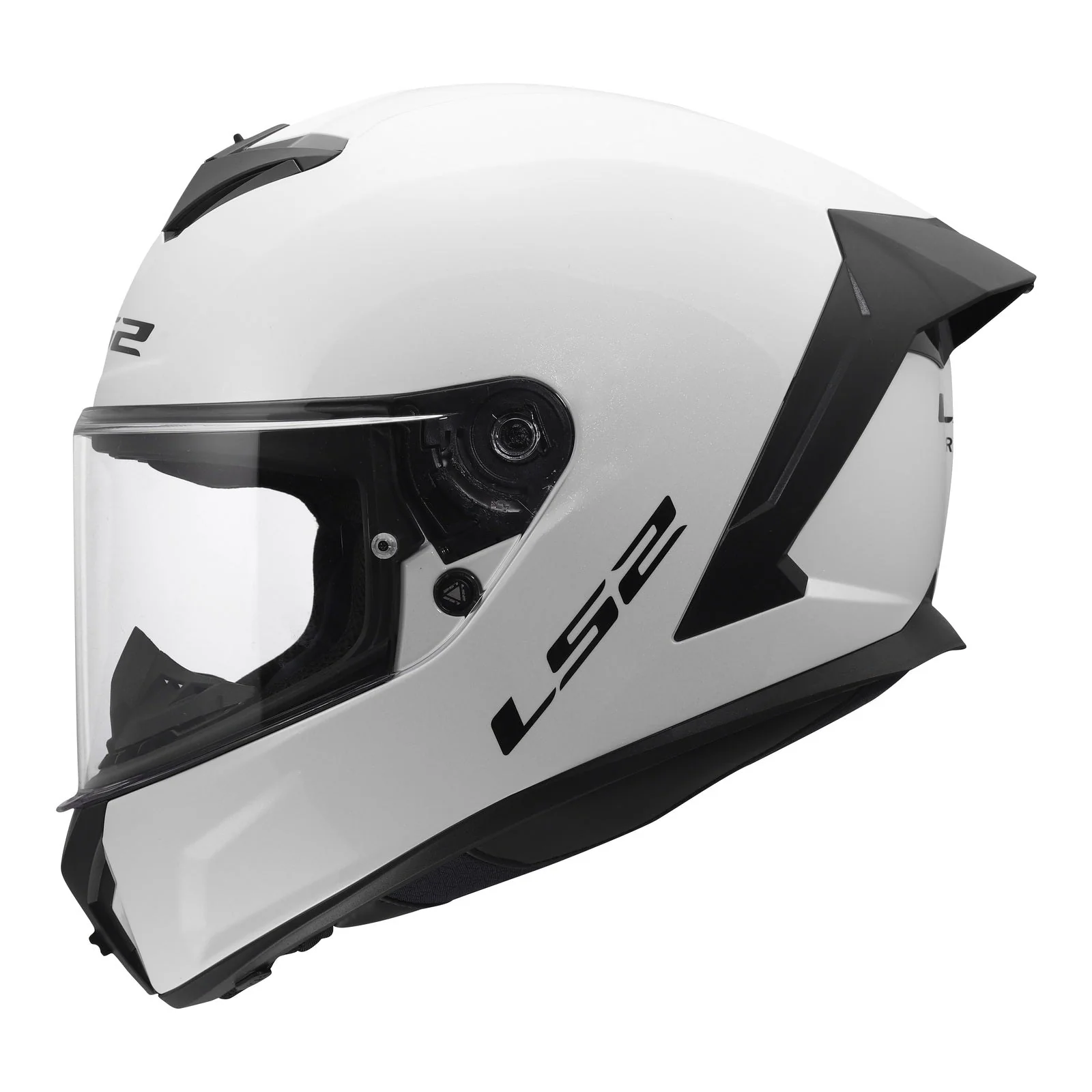 LS2 FF820 Rapid III Solid Helmet – Gloss White - Image 2