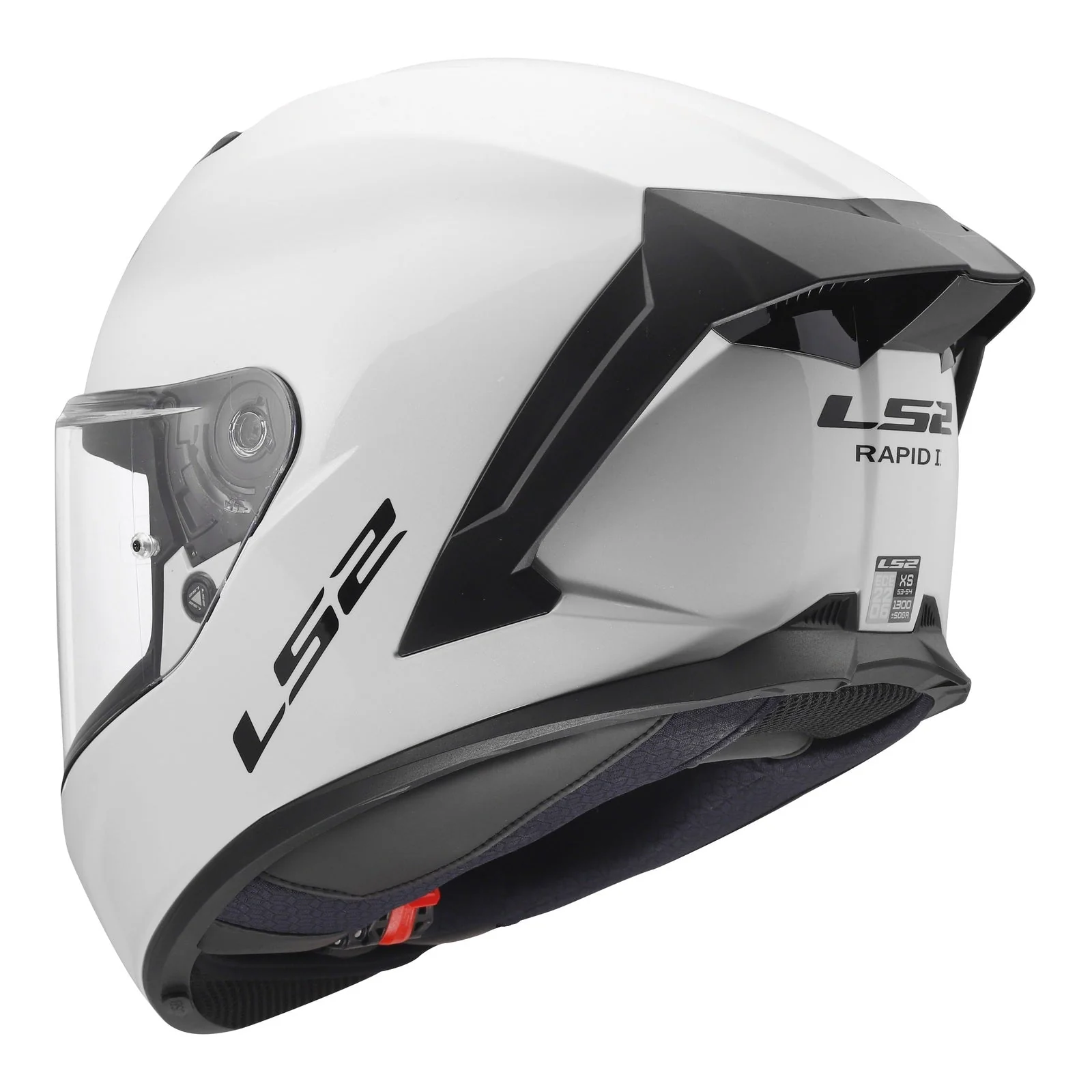 LS2 FF820 Rapid III Solid Helmet – Gloss White - Image 3
