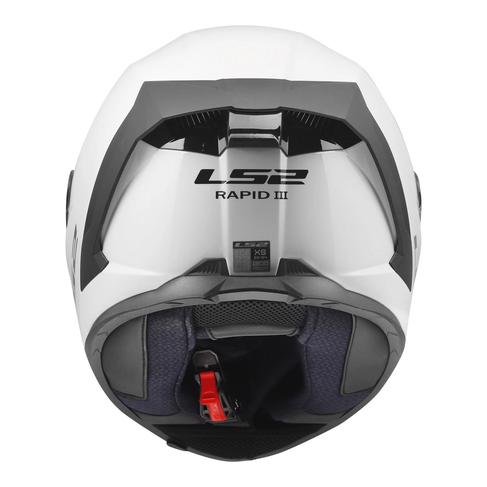 LS2 FF820 Rapid III Solid Helmet – Gloss White - Image 4