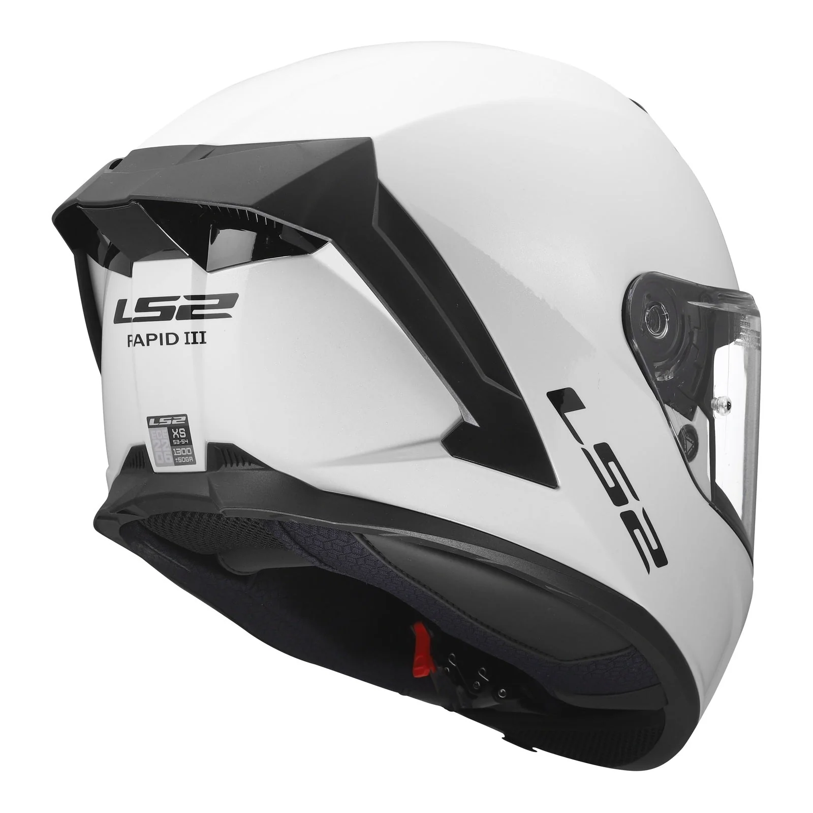 LS2 FF820 Rapid III Solid Helmet – Gloss White - Image 5