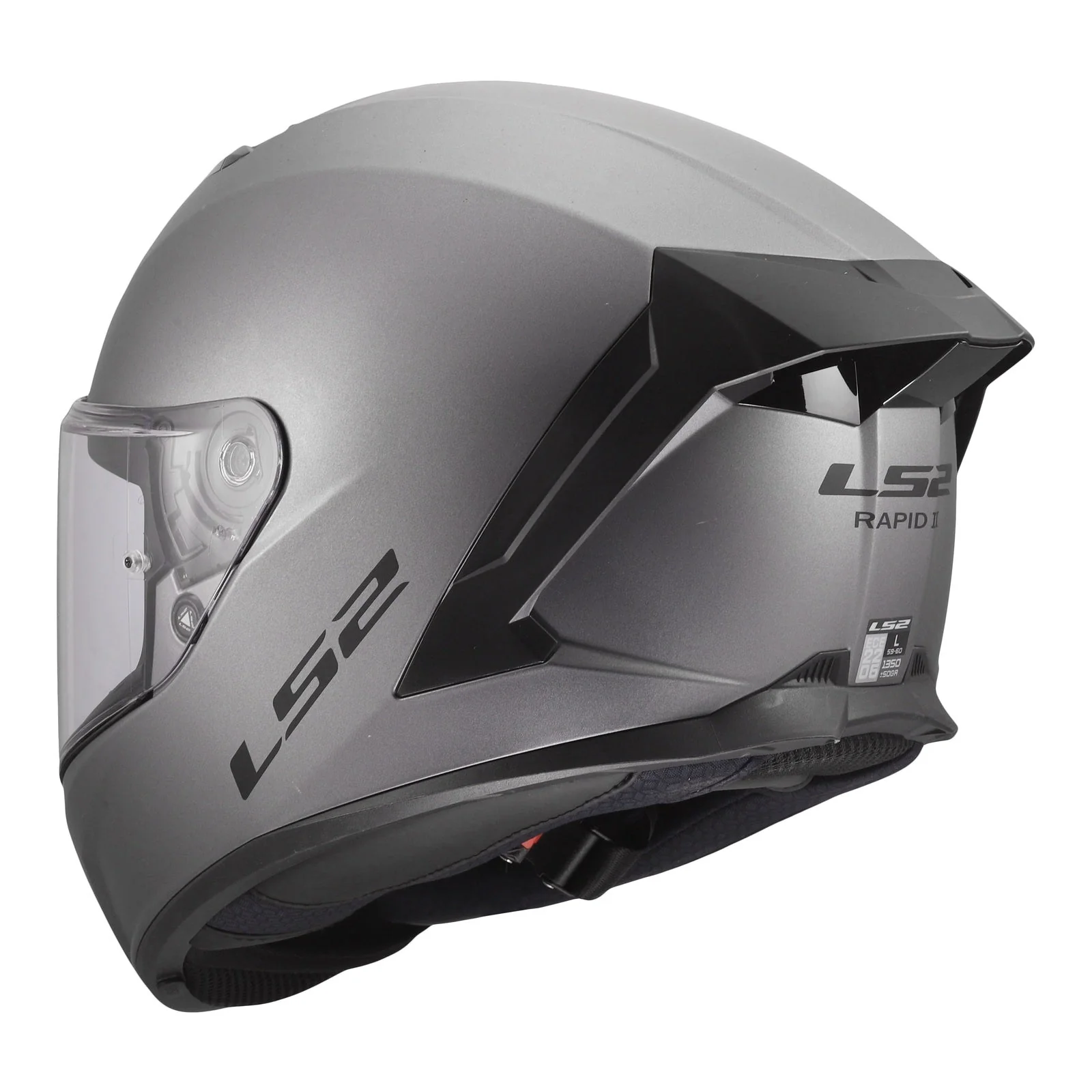 LS2 FF820 Rapid III Solid Helmet – Matte Titanium - Image 3