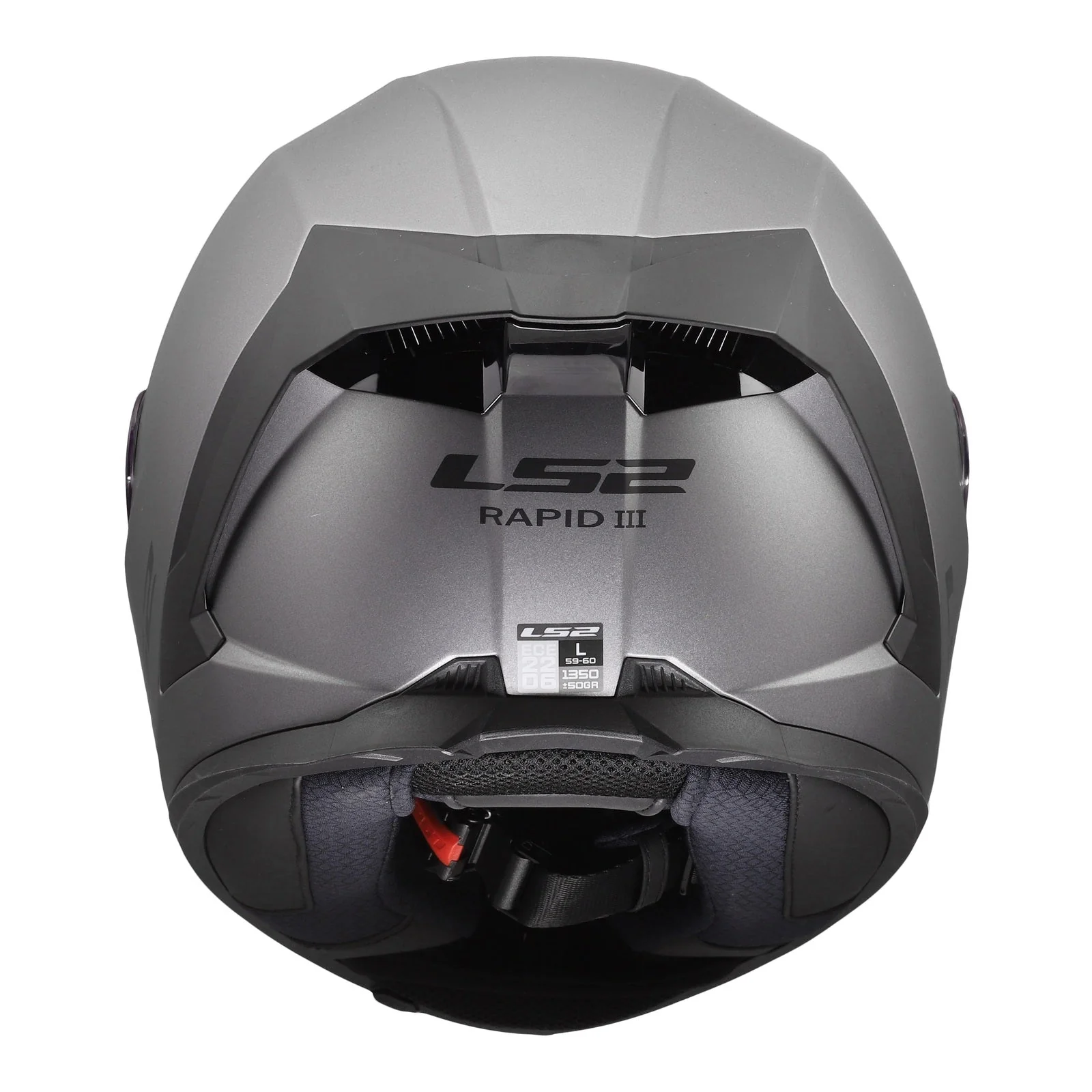 LS2 FF820 Rapid III Solid Helmet – Matte Titanium - Image 4