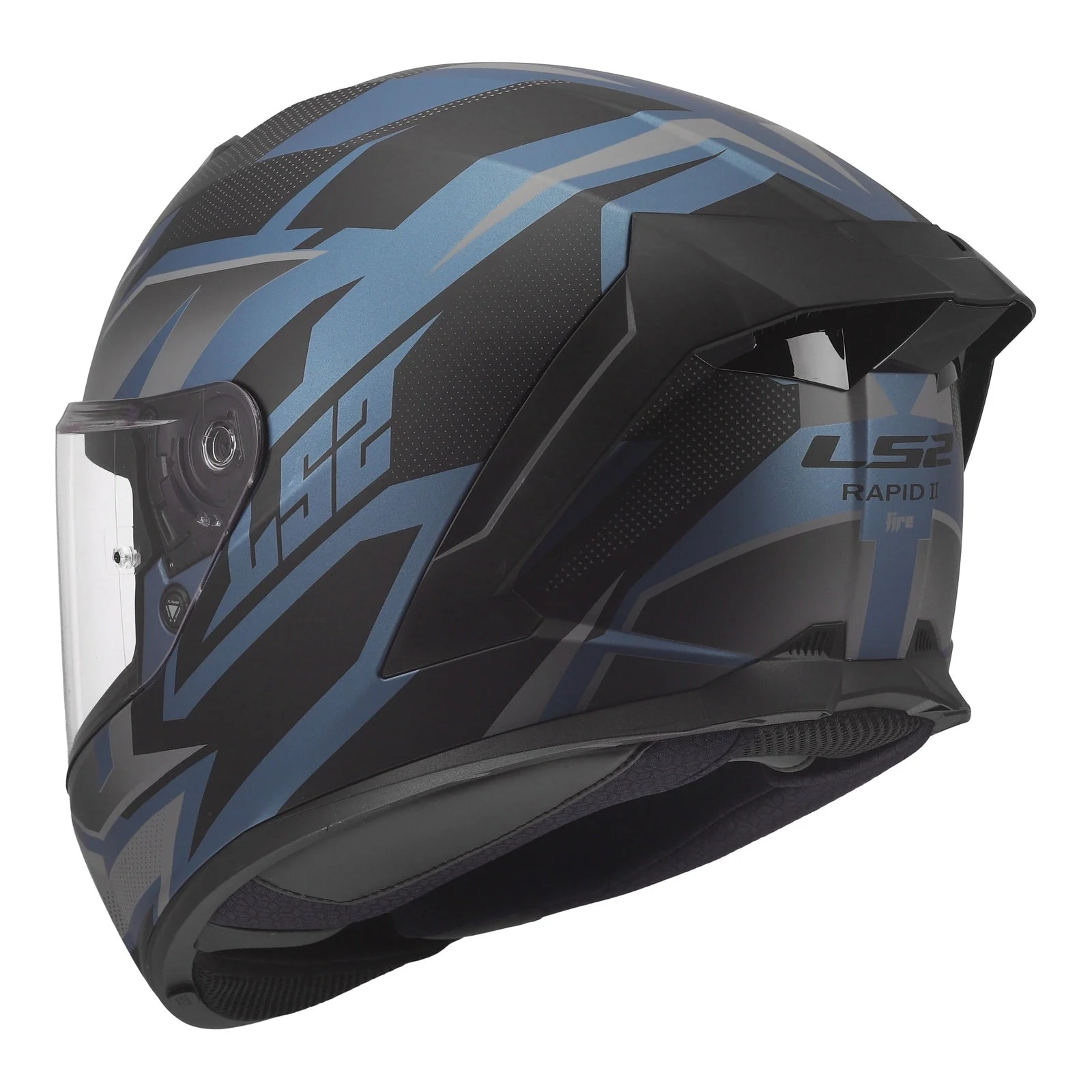 LS2 FF820 Rapid III Xtrem Helmet – Black / Blue / Petrol - Image 3