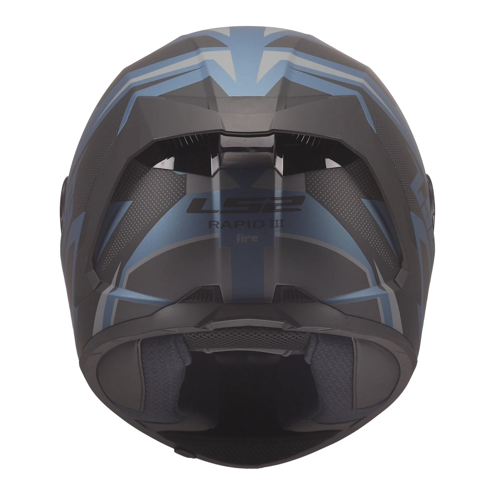 LS2 FF820 Rapid III Xtrem Helmet – Black / Blue / Petrol - Image 4