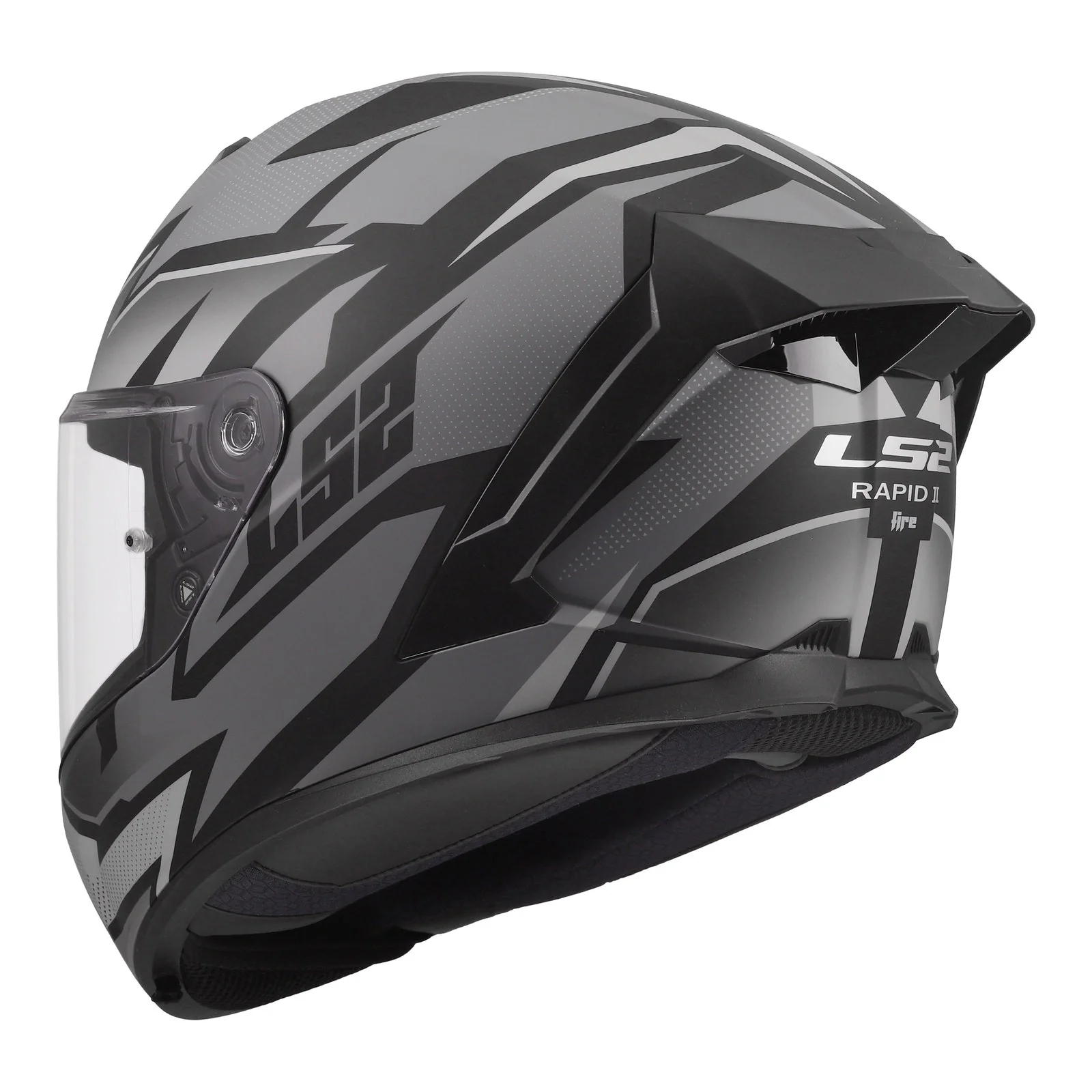LS2 FF820 Rapid III Xtrem Helmet – Black / Grey - Image 3