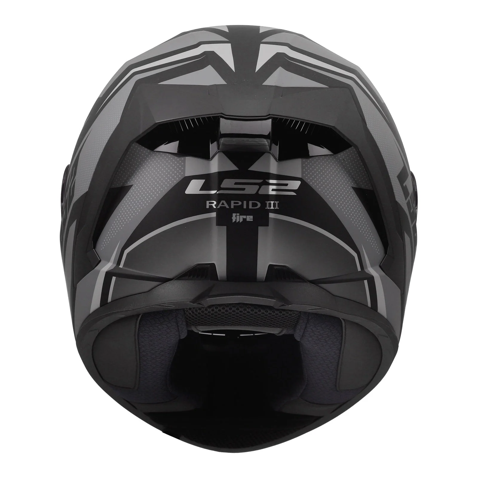 LS2 FF820 Rapid III Xtrem Helmet – Black / Grey - Image 4