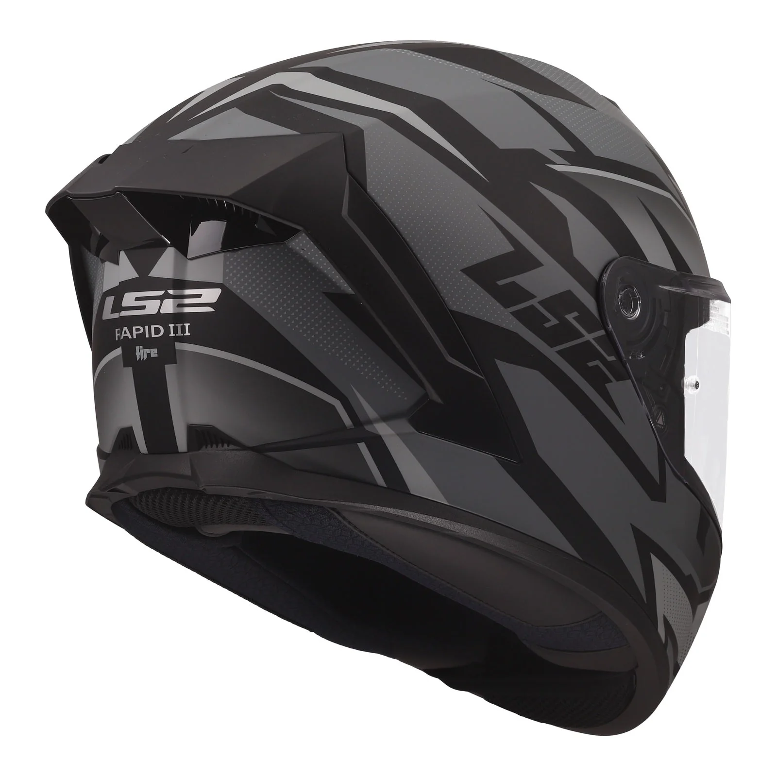 LS2 FF820 Rapid III Xtrem Helmet – Black / Grey - Image 5