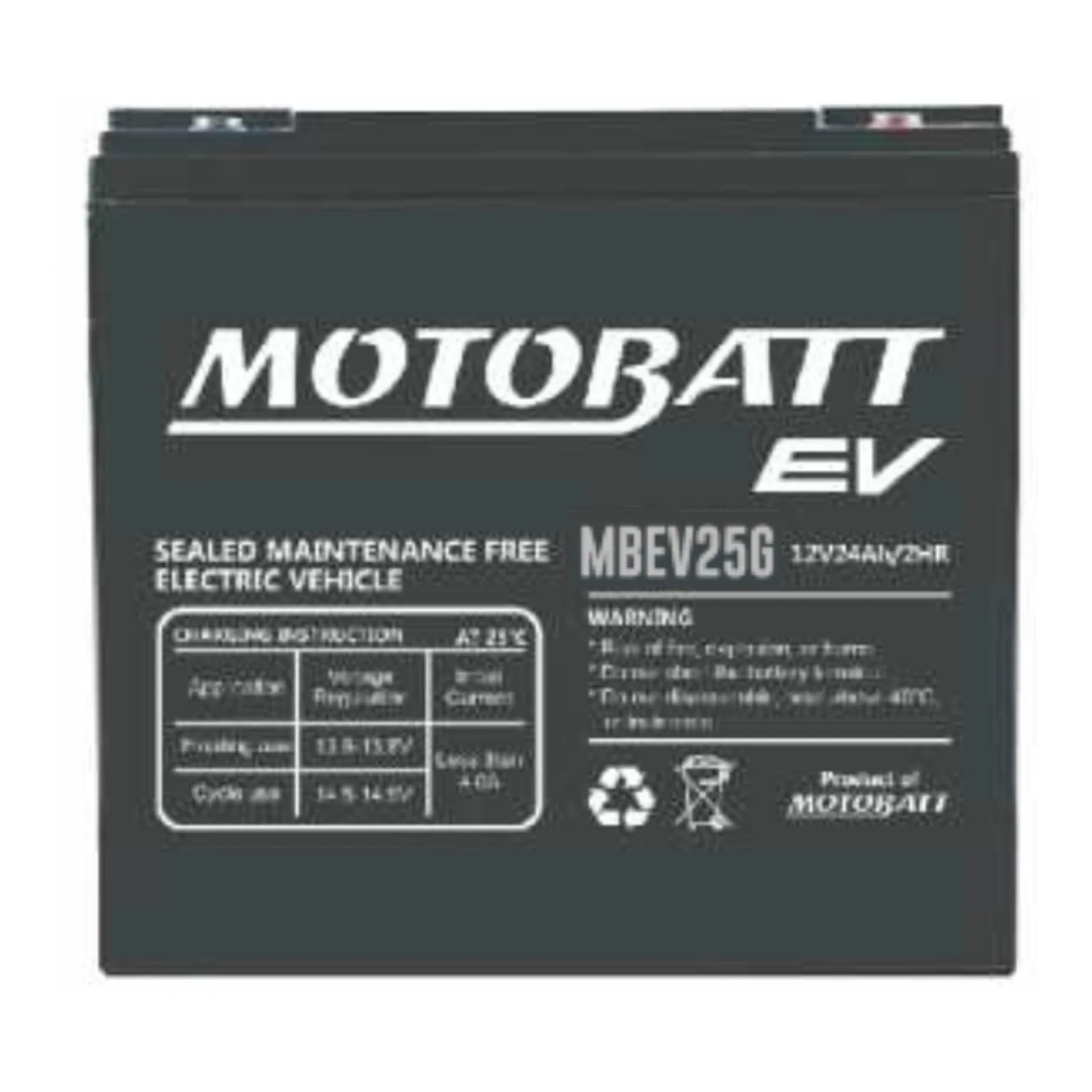 MBEV25G Motobatt EV Battery (4pcs/carton)