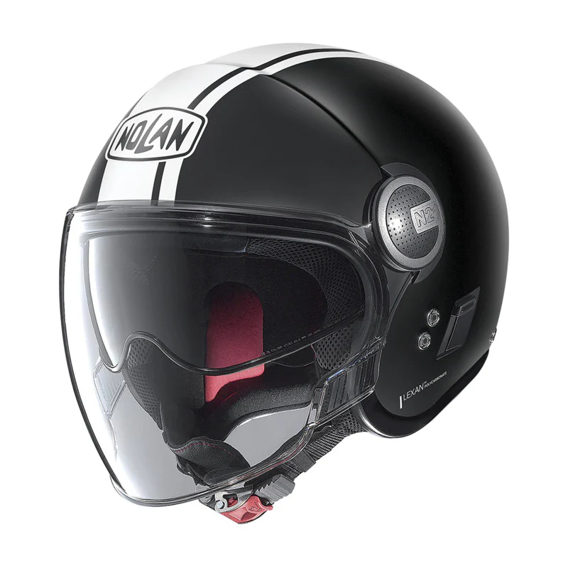 NOLAN N21 VISOR OPEN FACE DOLCE VITA HELMET - FLAT BLACK-WHITE