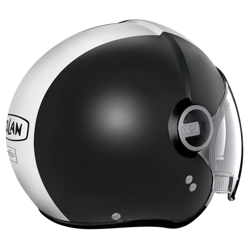 NOLAN N21 VISOR OPEN FACE DOLCE VITA HELMET - FLAT BLACK-WHITE - Image 3