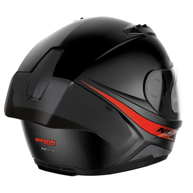 NOLAN N60-6 SPORT OUTSET HELMET - FLAT BLACK/RED - Image 3