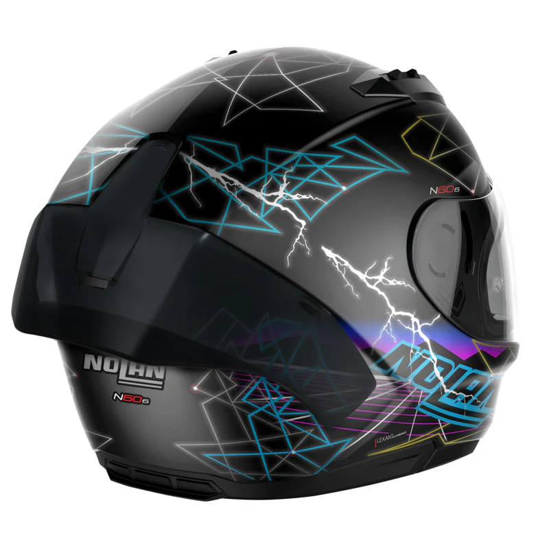 NOLAN N60-6 SPORT RAINDANCE HELMET - FLAT BLACK/MULTI COLOUR - Image 4