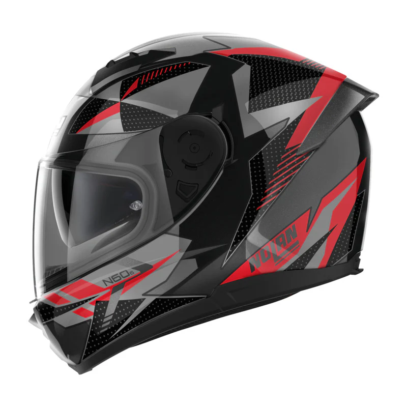 NOLAN N60-6 WIRING HELMET - BLACK RED/SILVER - Image 2