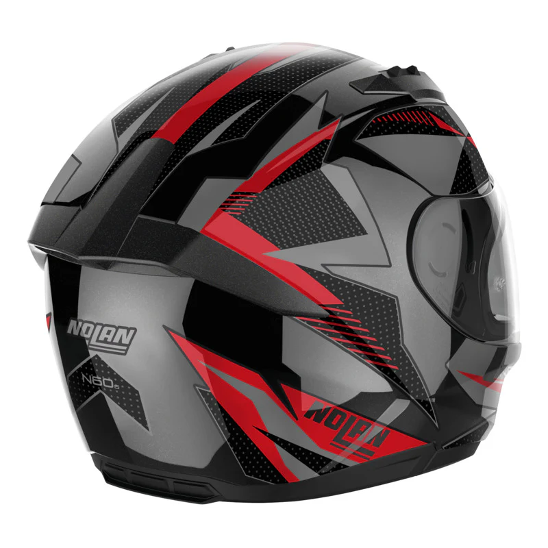 NOLAN N60-6 WIRING HELMET - BLACK RED/SILVER - Image 3