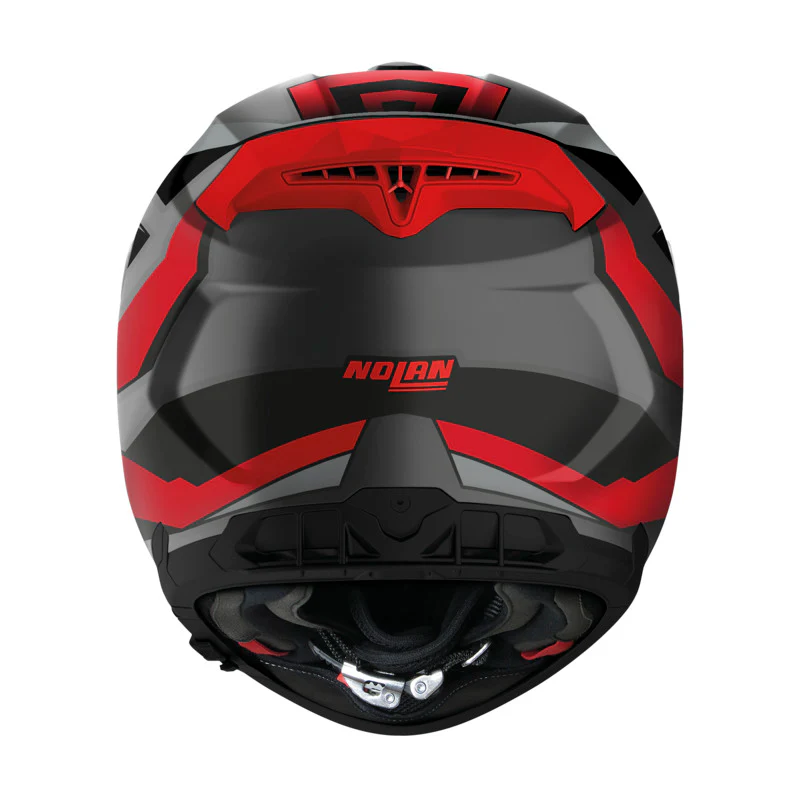 NOLAN N80-8 WANTED HELMET - FLAT GREY/BLACK/RED - Image 3