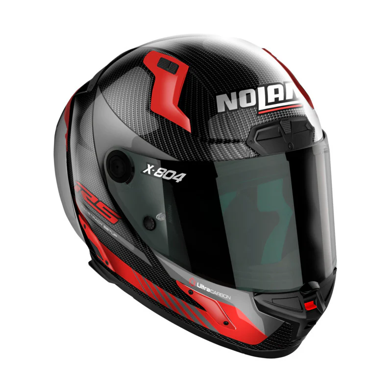 NOLAN X-804 RS HOT LAP HELMET - CARBON RED - Image 2