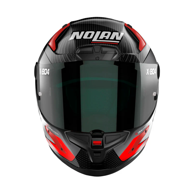 NOLAN X-804 RS HOT LAP HELMET - CARBON RED - Image 4