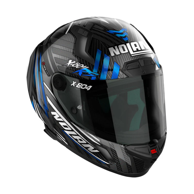 NOLAN X-804 RS SPECTRE HELMET - CARBON BLUE/CHROME - Image 2