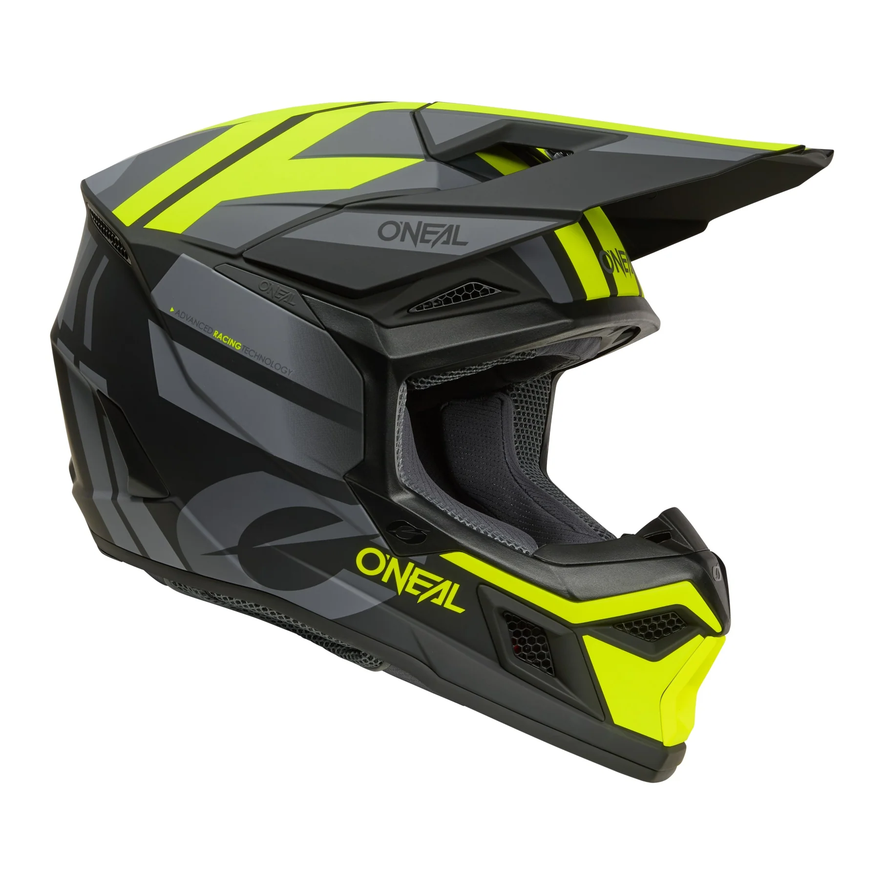 ONEAL 2026 3SRS RIDE HELMET - BLACK/GREY/NEON YELLOW - Image 2
