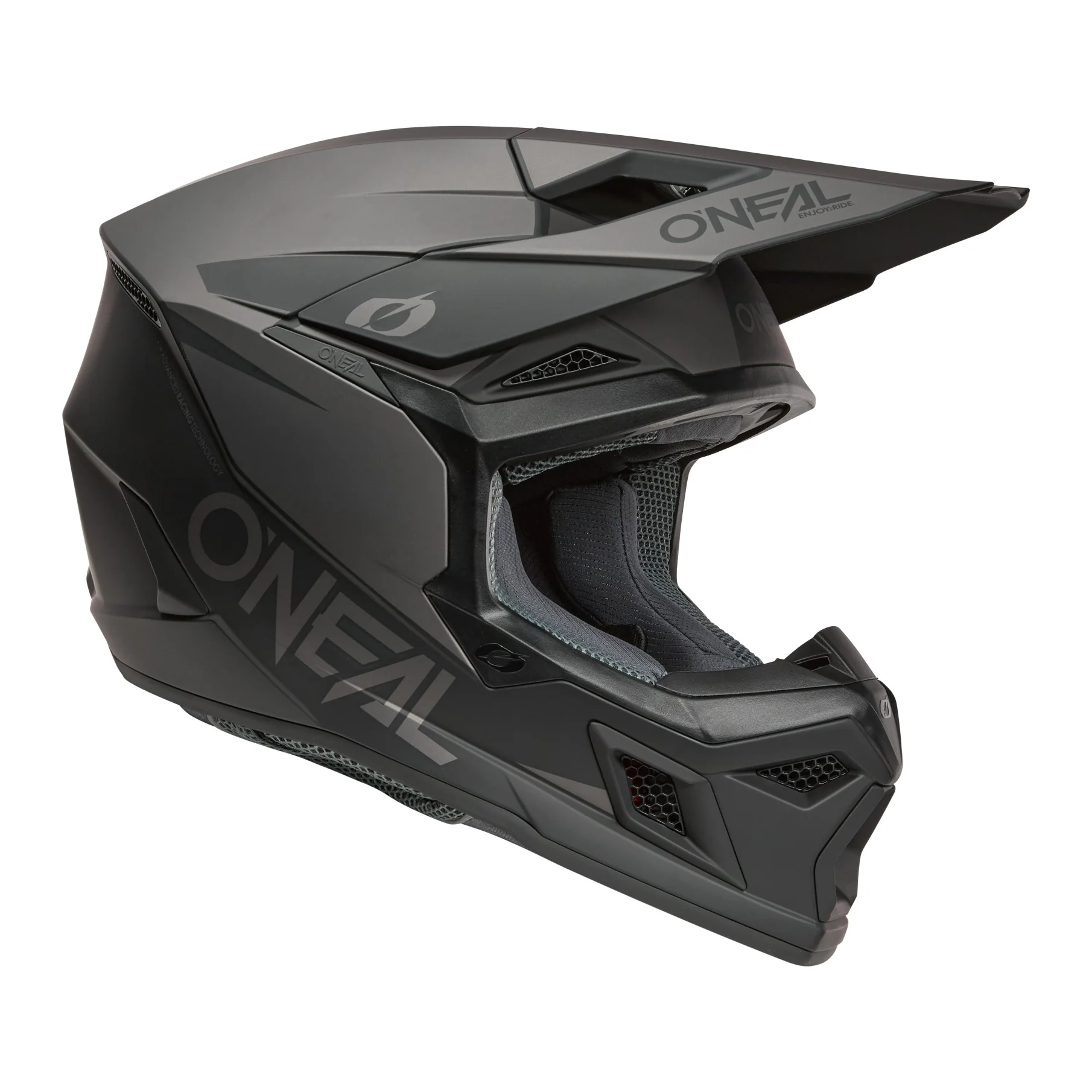ONEAL 2026 3SRS SOLID HELMET - BLACK/GREY - Image 2