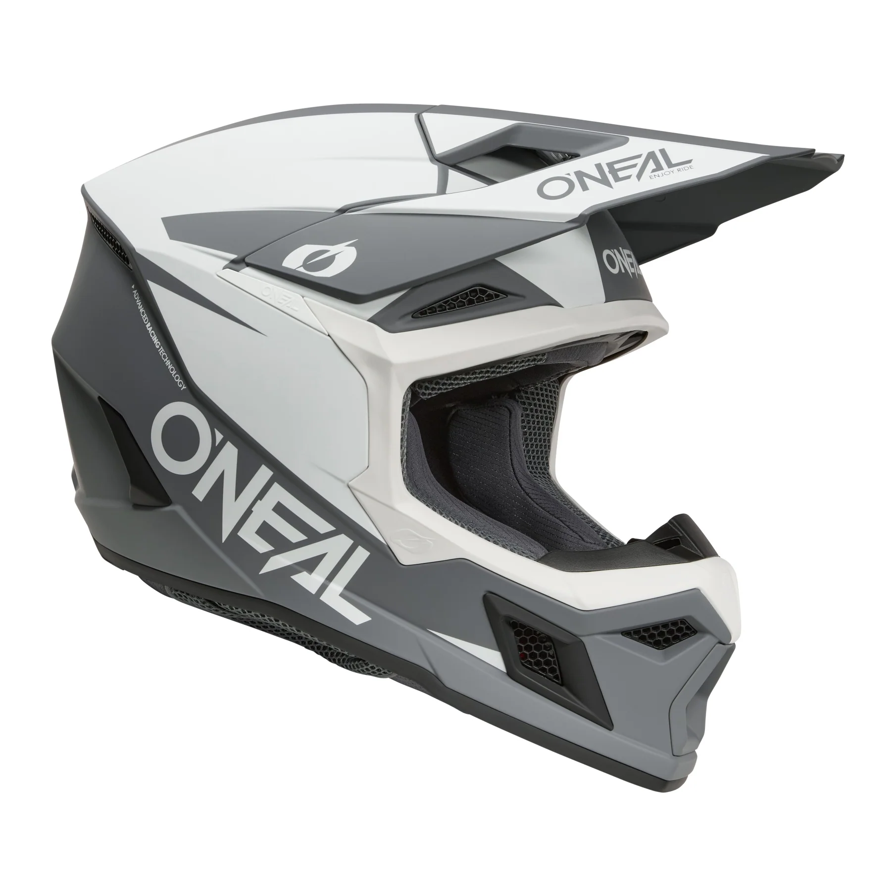 ONEAL 2026 3SRS SOLID HELMET - WHITE/BLACK - Image 2