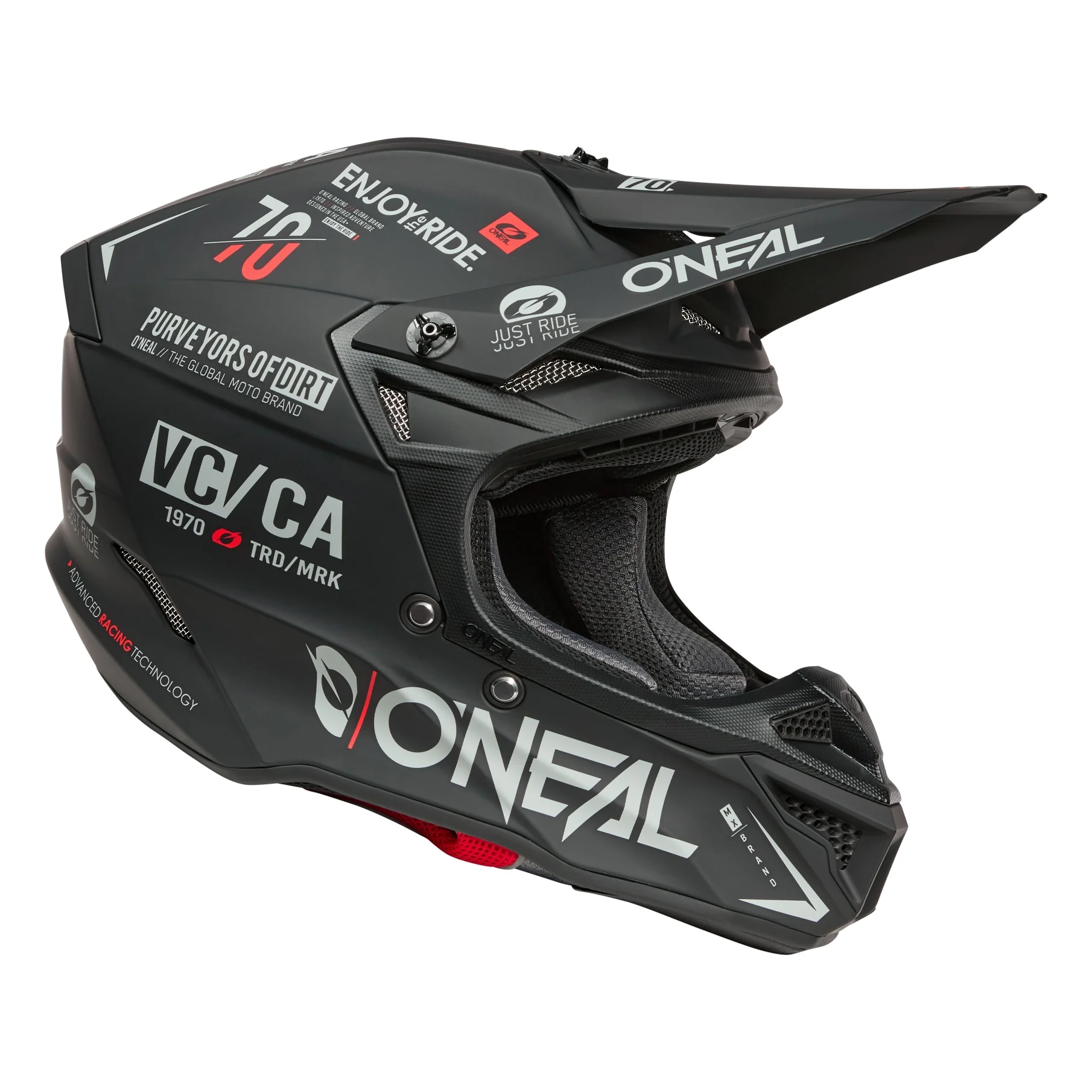ONEAL 2026 5SRS BRAND HELMET - BLACK/GREY - Image 2