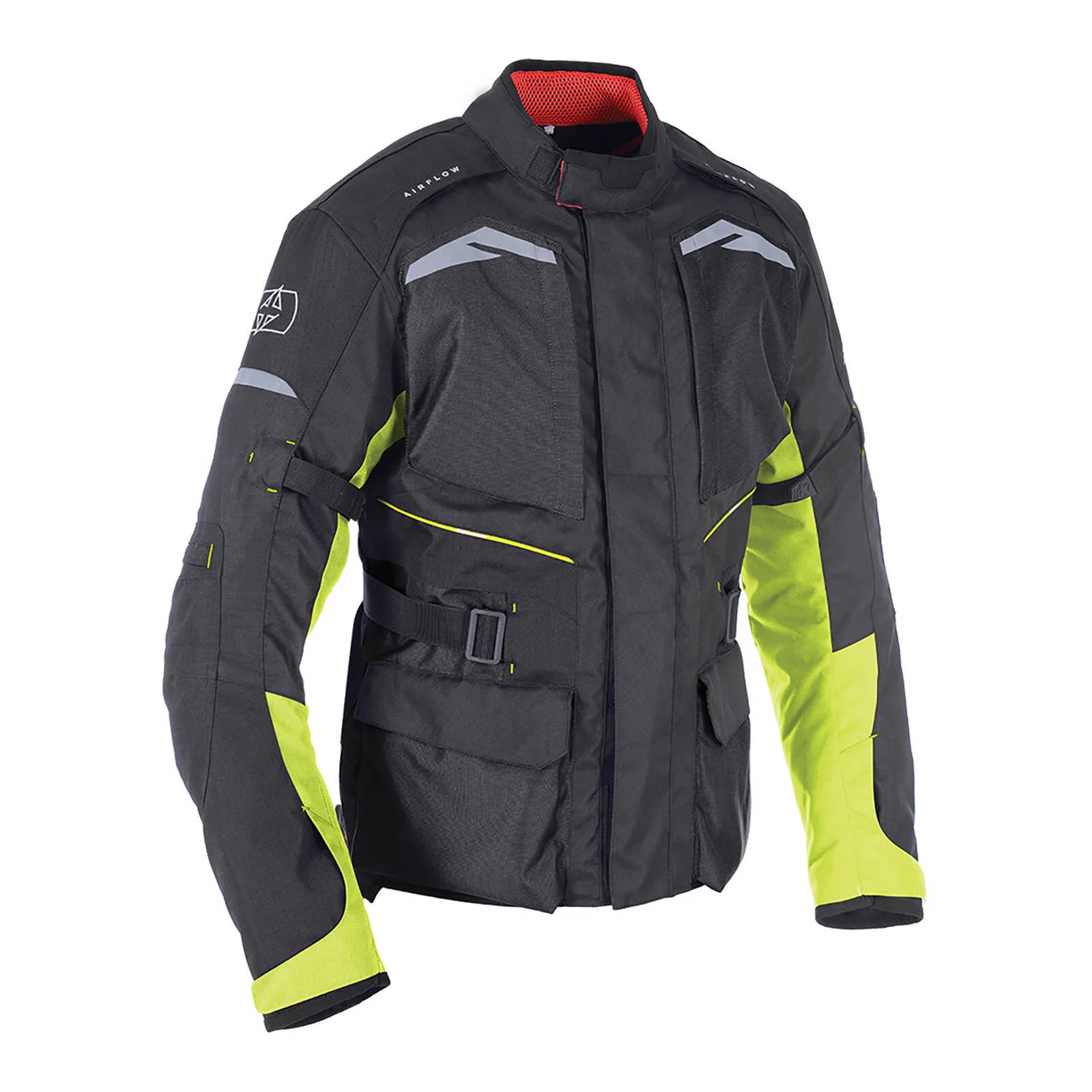 Oxford Quebec 1.0 Waterproof Jacket (Large) - Tech Black / Fluro
