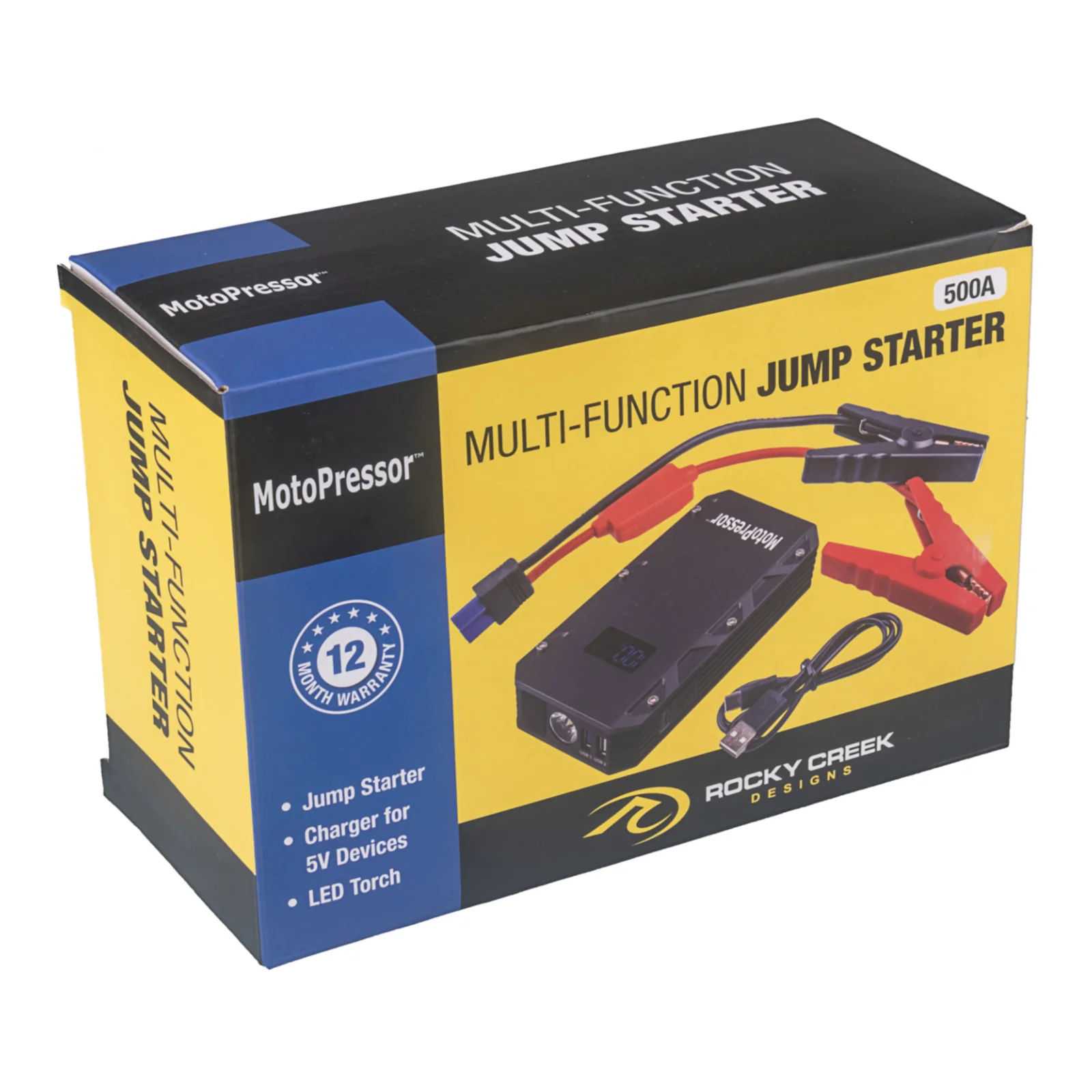 Rocky Creek MotoPressor Jump Starter 500AMP (UN3481) - Image 5