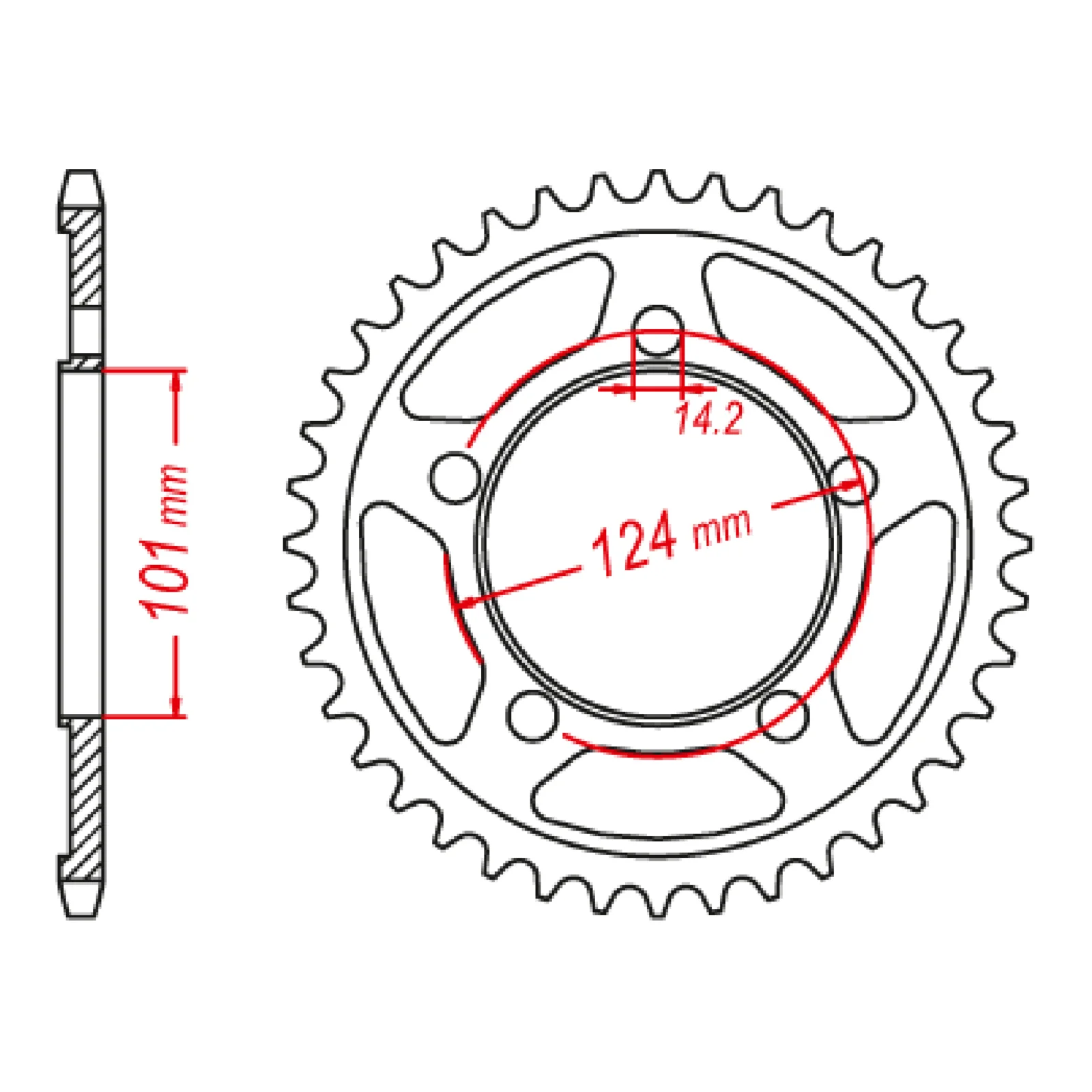 Sprocket Rear MTX 898 41T #525 11-KM7-41