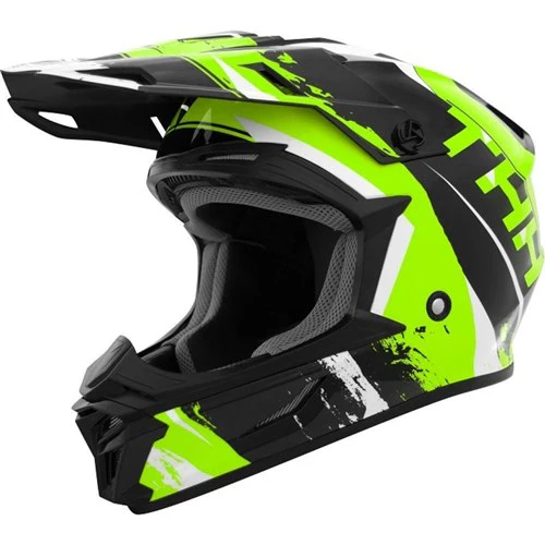 THH T710X YOUTH RAGE HELMET - BLACK/GREEN - Image 2