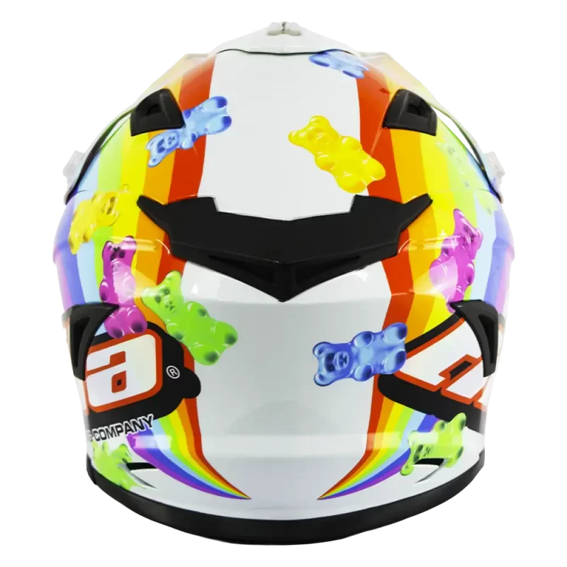 THRILA MX762N CANDY GLOSS HELMET - GLOSS WHITE/BEAR - Image 2