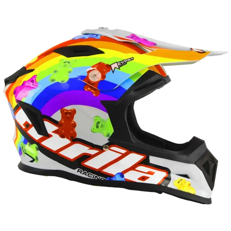 THRILA MX762N CANDY GLOSS HELMET - GLOSS WHITE/BEAR - Image 3