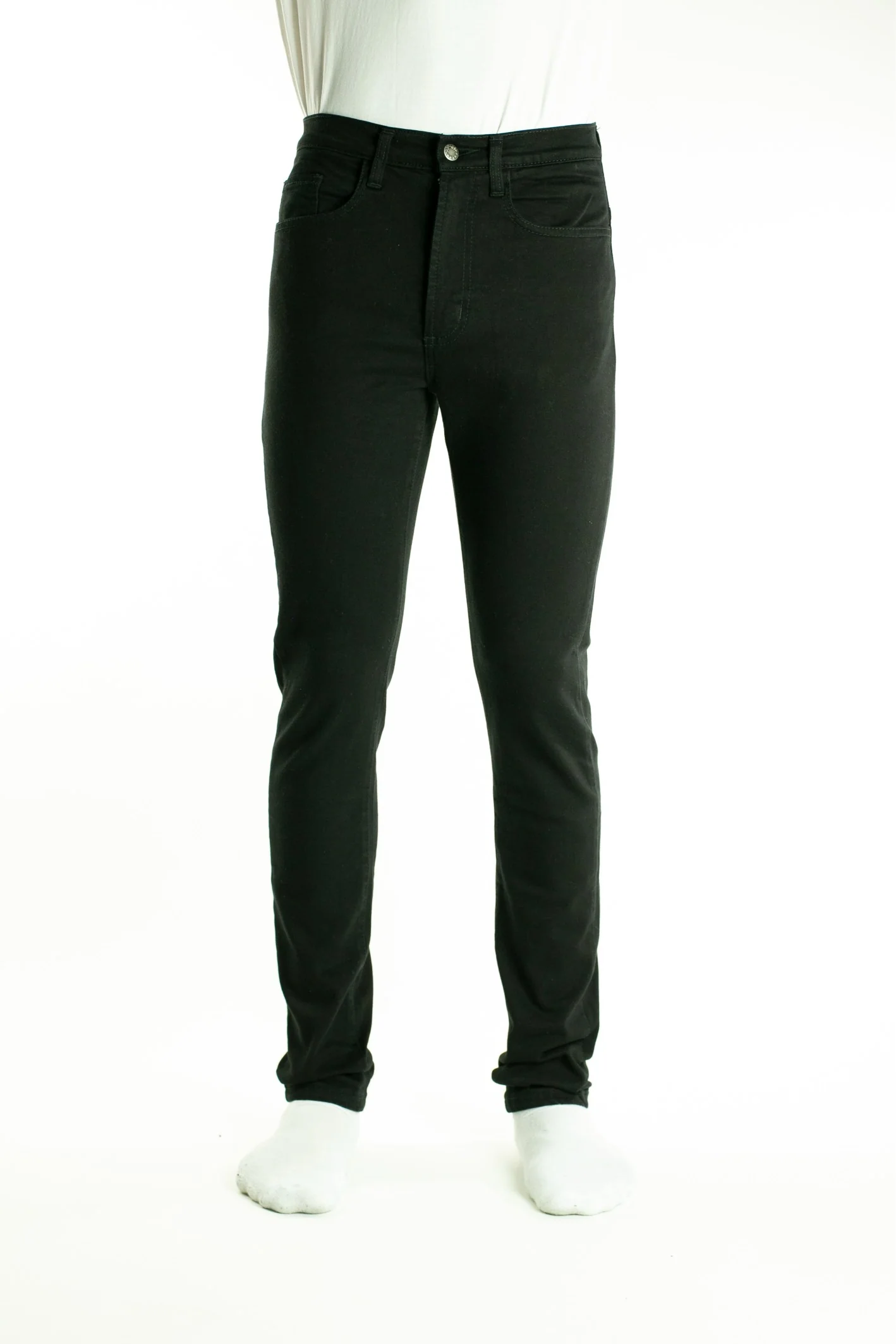 TKD ARCHIE STRETCH SLIM SKINNY LEG JEANS - BLACK