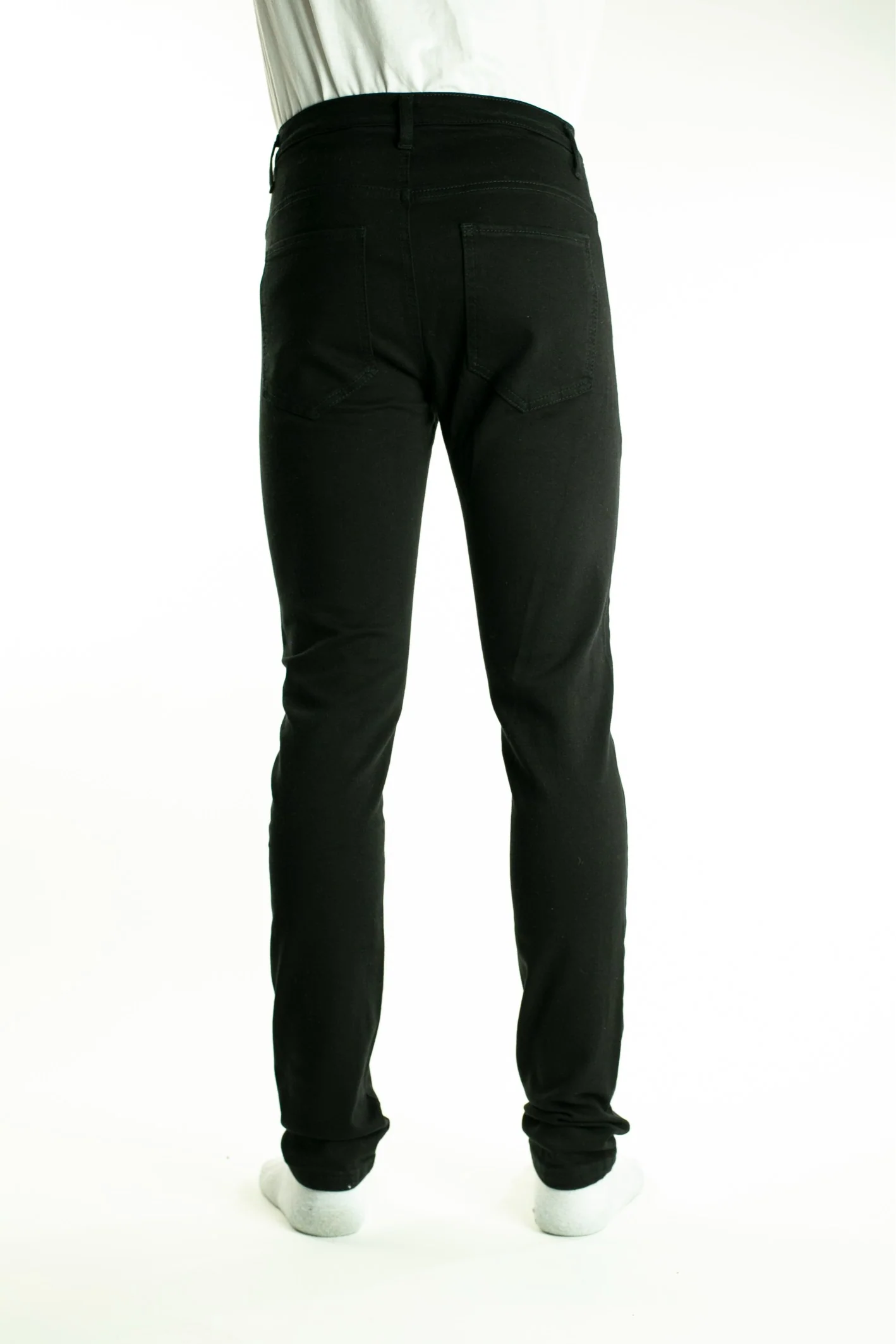 TKD ARCHIE STRETCH SLIM SKINNY LEG JEANS - BLACK - Image 2