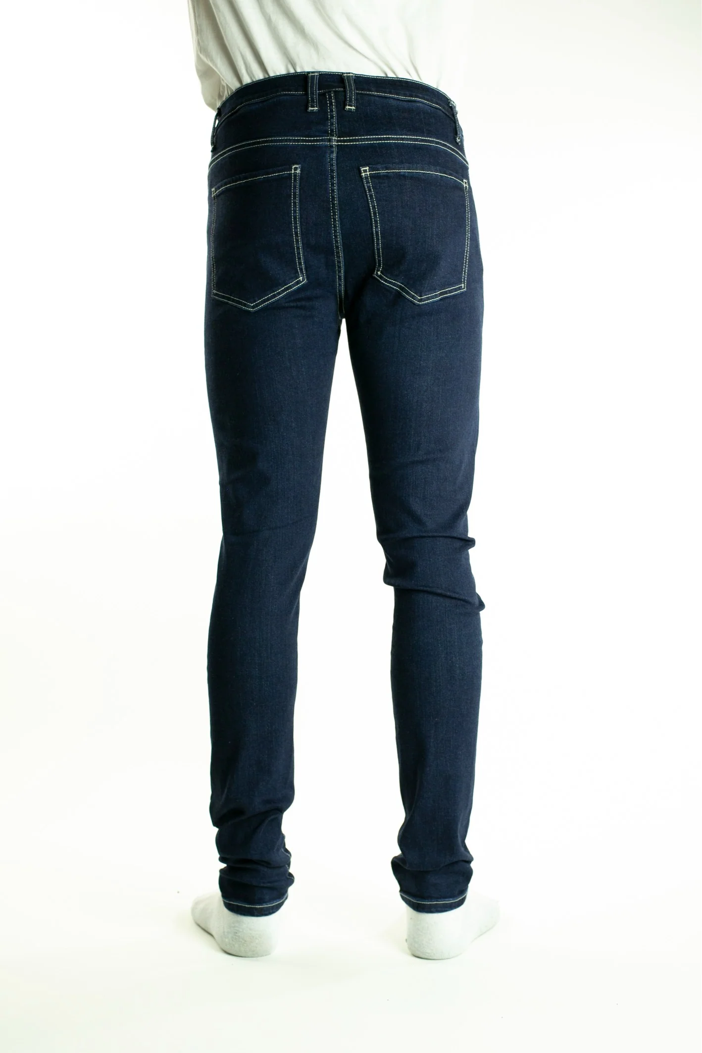 TKD ARCHIE STRETCH SLIM SKINNY LEG JEANS - BLUE - Image 2