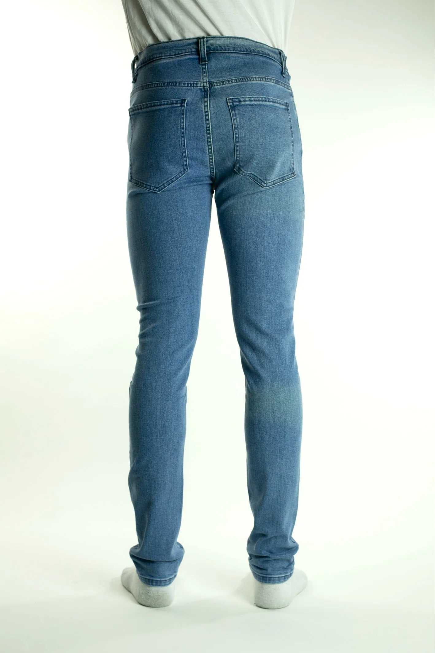 TKD ARCHIE STRETCH SLIM SKINNY LEG JEANS - SKY - Image 2