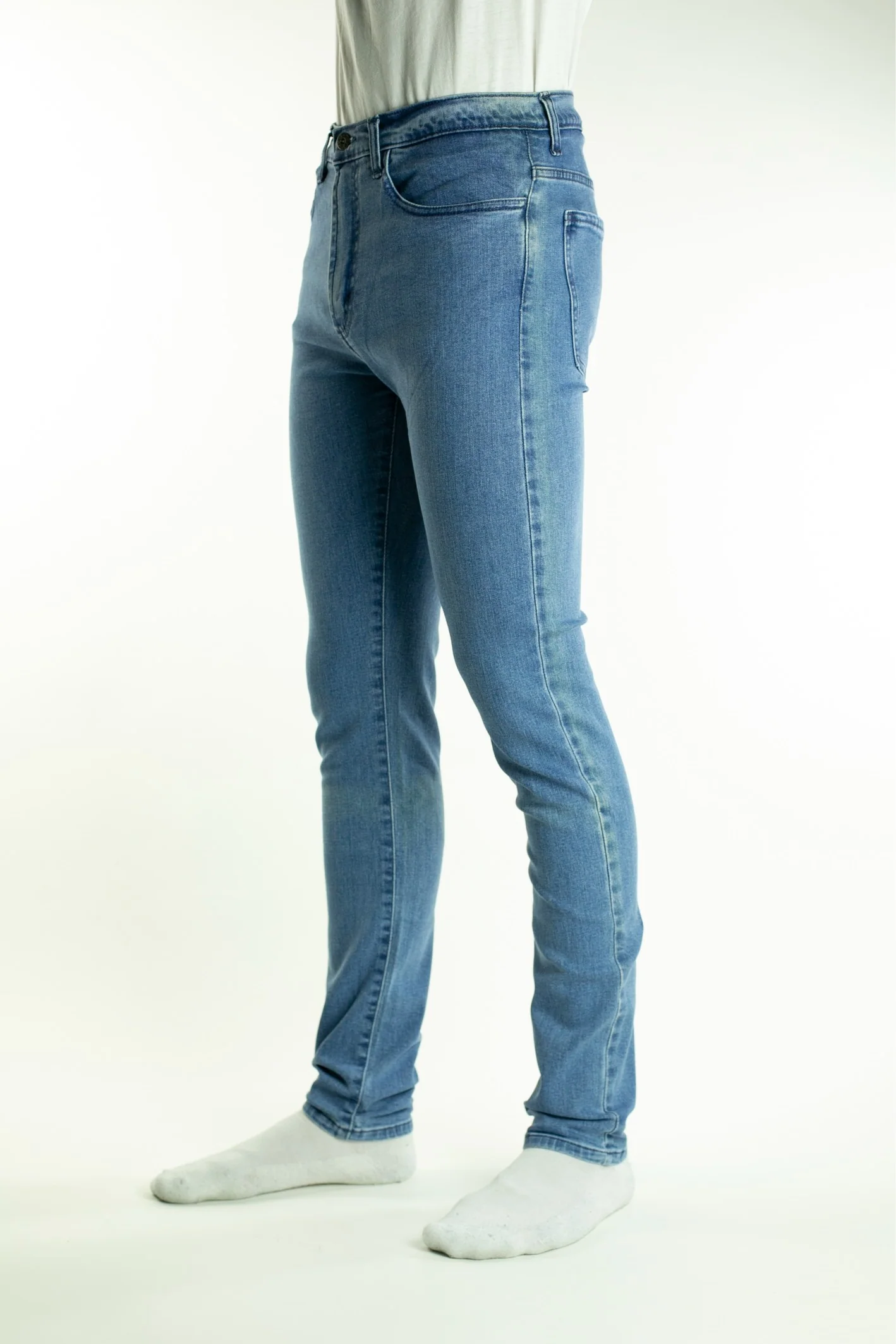 TKD ARCHIE STRETCH SLIM SKINNY LEG COMBO JEANS - SKY BLUE - Image 3