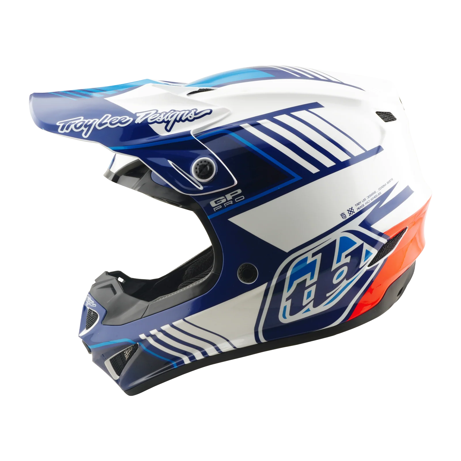 Troy Lee Designs 26.1 SE4 GP Pro MIPS Helmet - Segment Blue