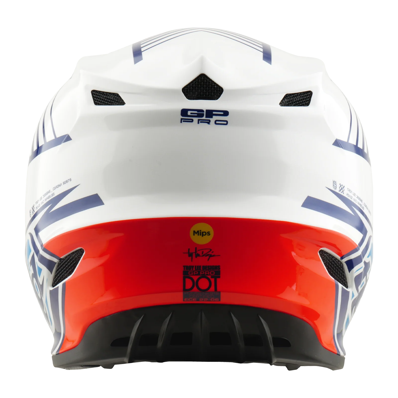 Troy Lee Designs 26.1 SE4 GP Pro MIPS Helmet - Segment Blue - Image 3