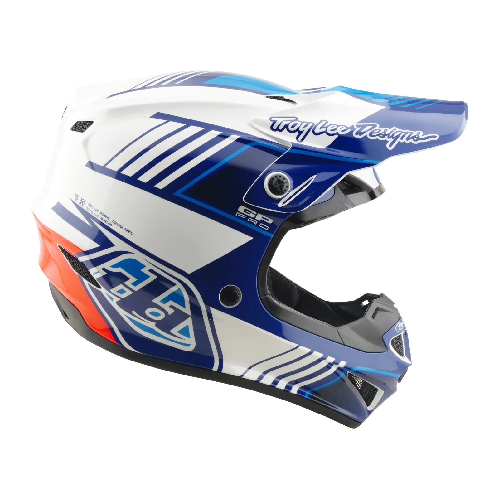 Troy Lee Designs 26.1 SE4 GP Pro MIPS Helmet - Segment Blue - Image 5