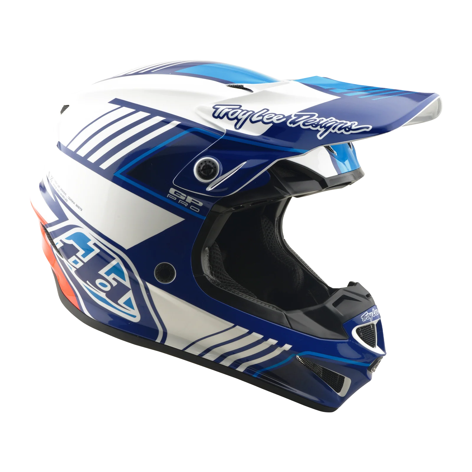 Troy Lee Designs 26.1 SE4 GP Pro MIPS Helmet - Segment Blue - Image 6