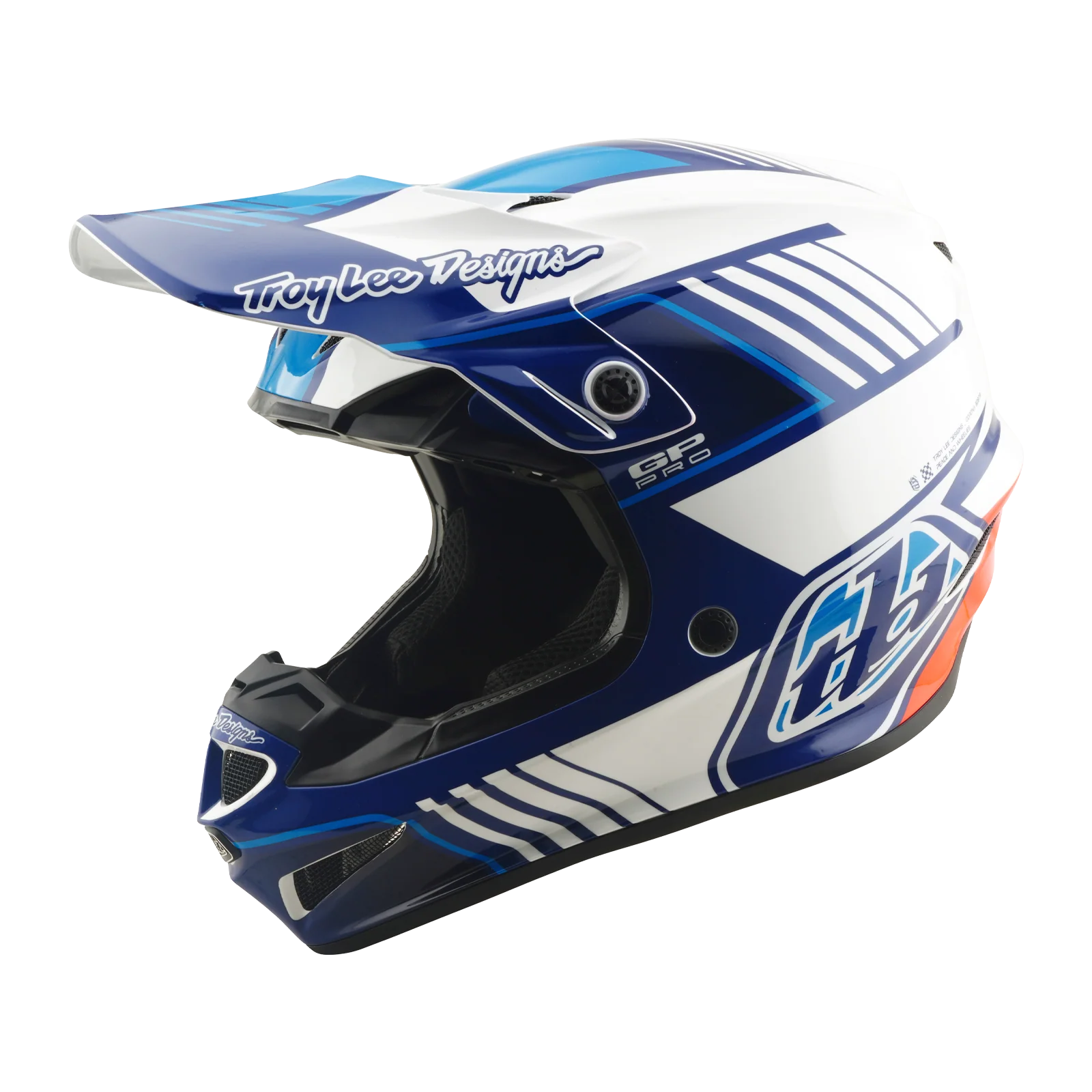 Troy Lee Designs 26.1 SE4 GP Pro MIPS Helmet - Segment Blue - Image 7