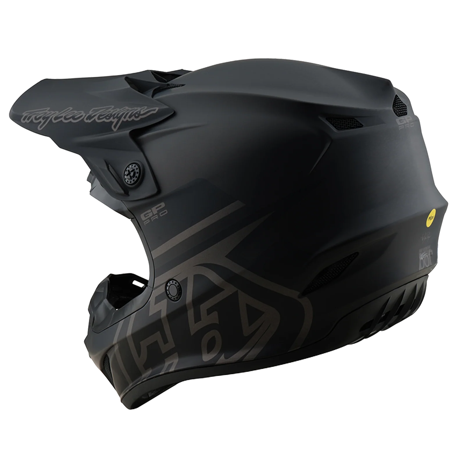 Troy Lee Designs 26.1 Youth SE4 GP Pro MIPS Helmet - Mono Black - Image 2