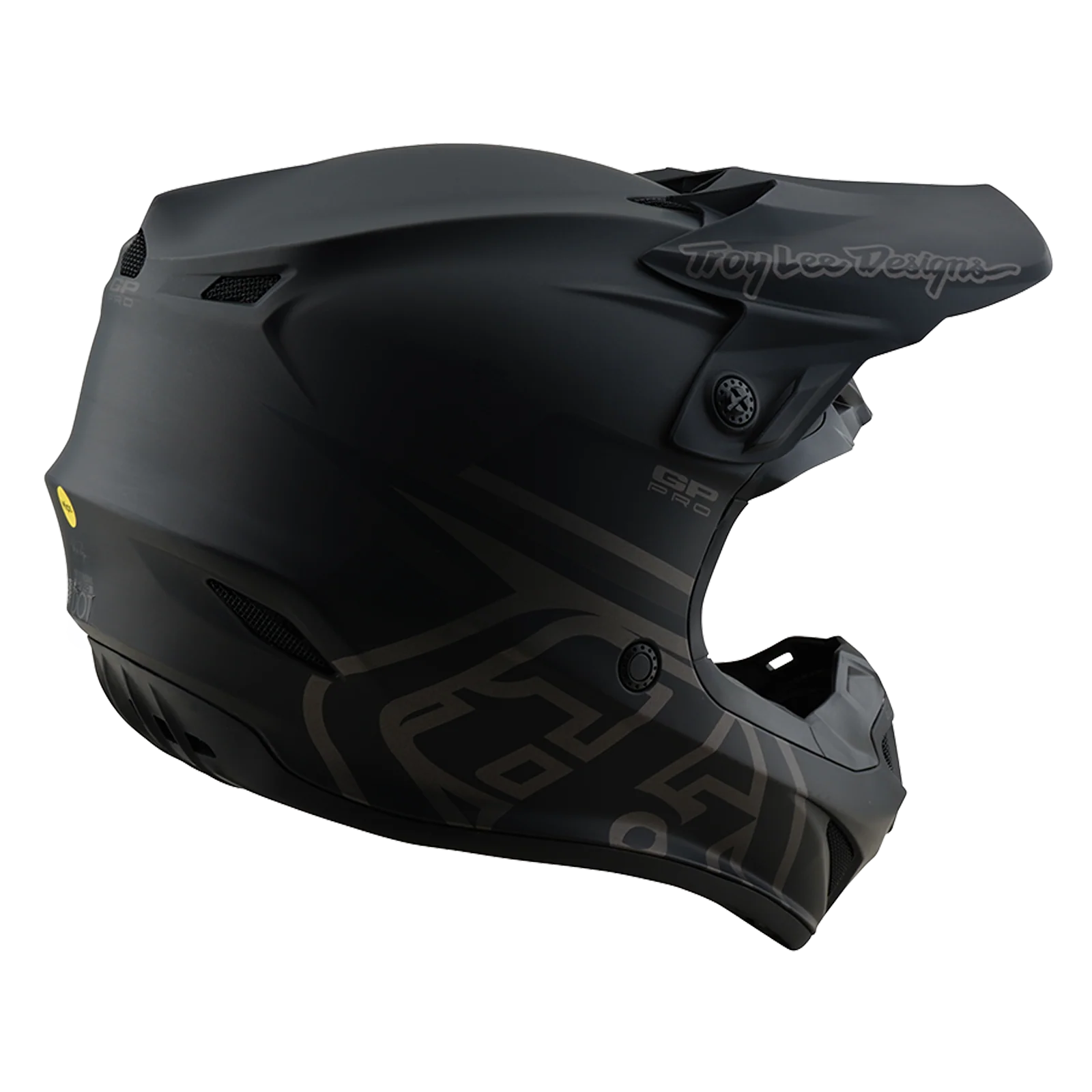 Troy Lee Designs 26.1 Youth SE4 GP Pro MIPS Helmet - Mono Black - Image 4