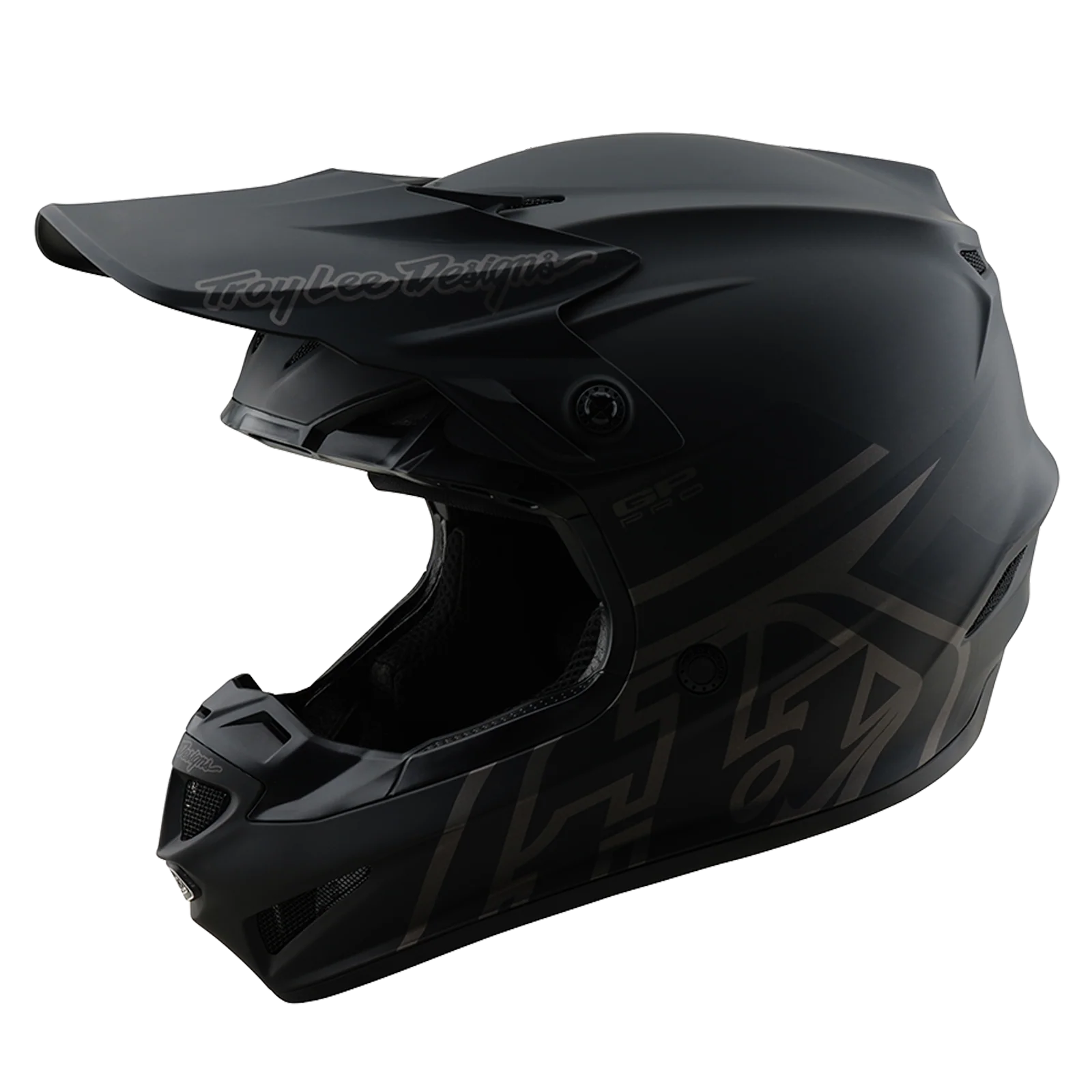 Troy Lee Designs 26.1 Youth SE4 GP Pro MIPS Helmet - Mono Black - Image 7