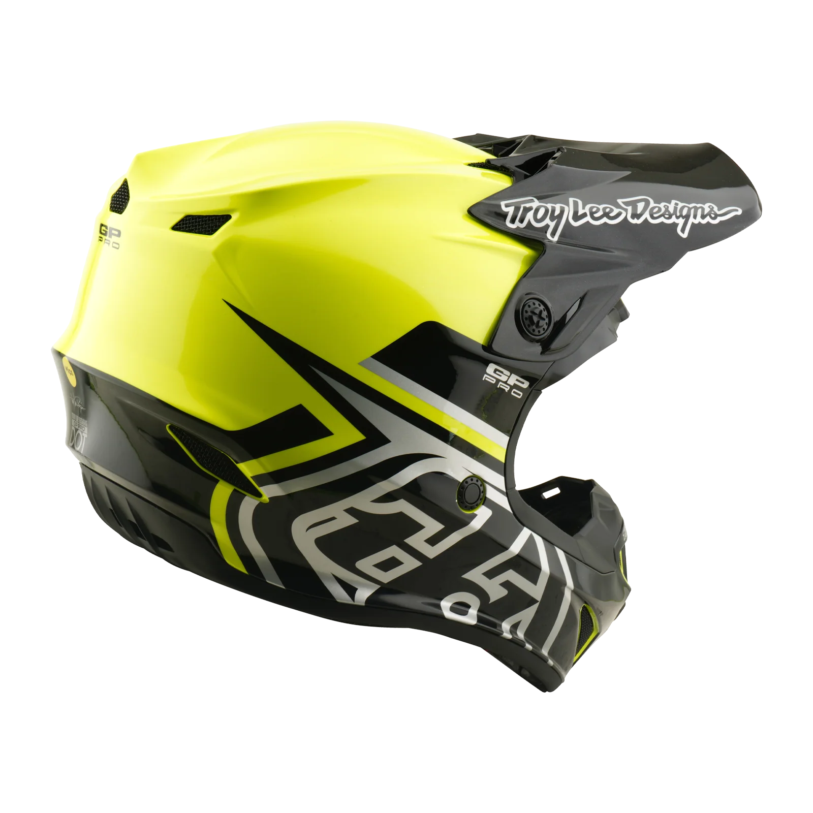 Troy Lee Designs 26.1 Youth SE4 GP Pro MIPS Helmet - Mono Flo Yellow - Image 5