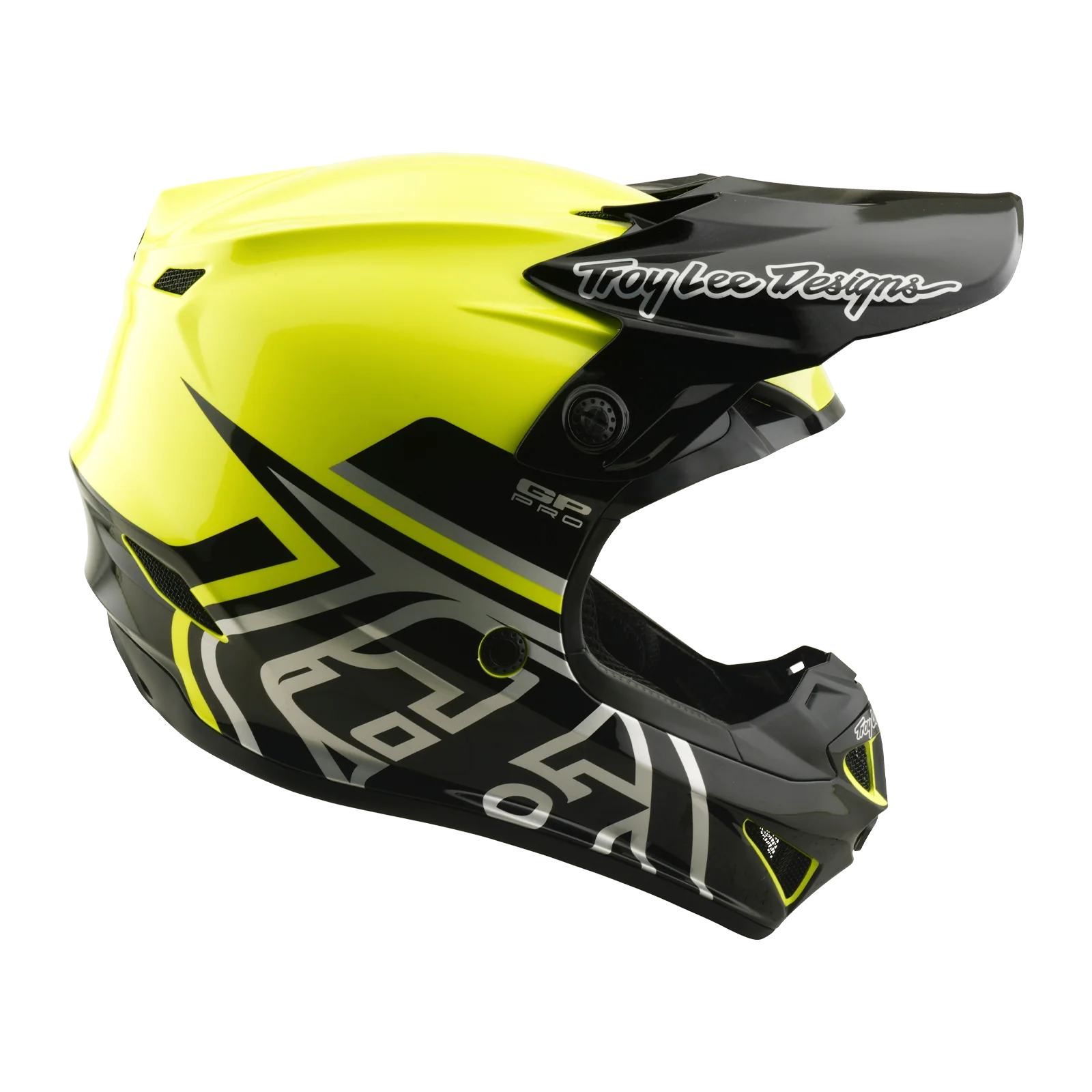 Troy Lee Designs 26.1 Youth SE4 GP Pro MIPS Helmet - Mono Flo Yellow - Image 6
